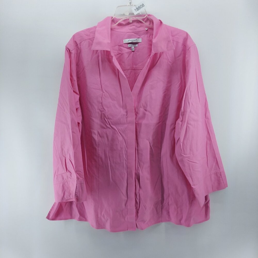 fox croft button up shirt women size 22W pink